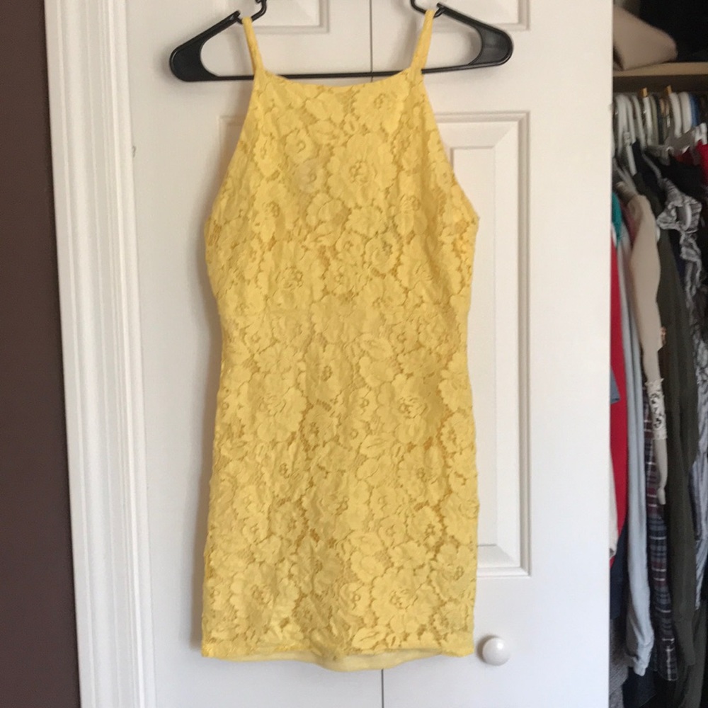 Yellow Bodycon dress medium